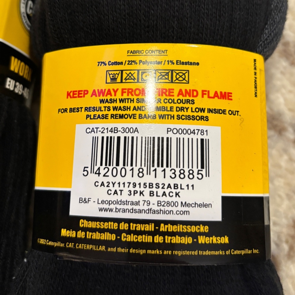 NEW Caterpillar Real Work Socks- Bundle of 3 Packs - Picture 4 of 5